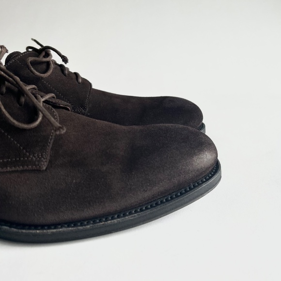 Men’s Aquatalia Dark Brown Suede Genuine Leather  Oxfords size 10